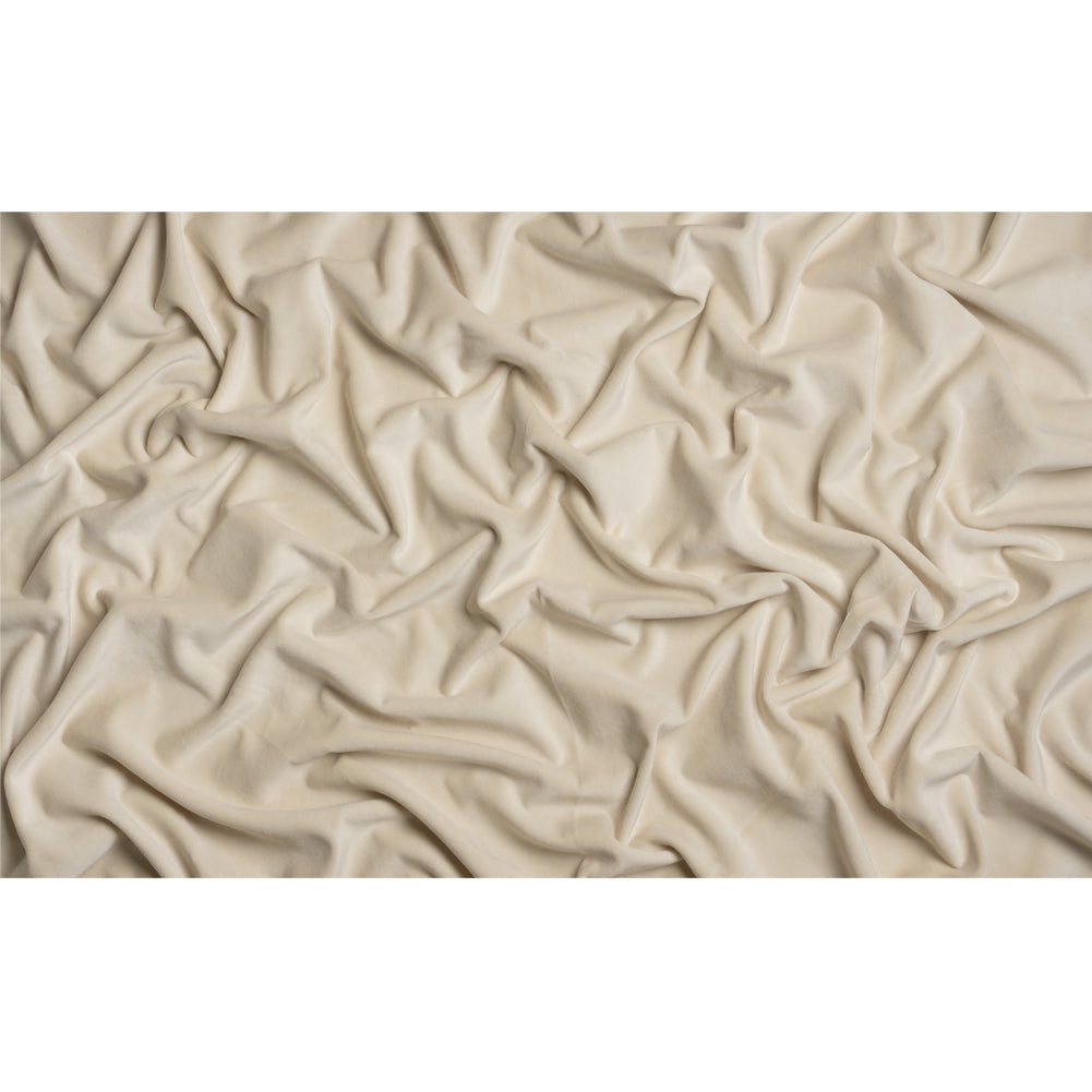 Cotton and Polyester Upholstery Velvet - Creme - Banton Collection