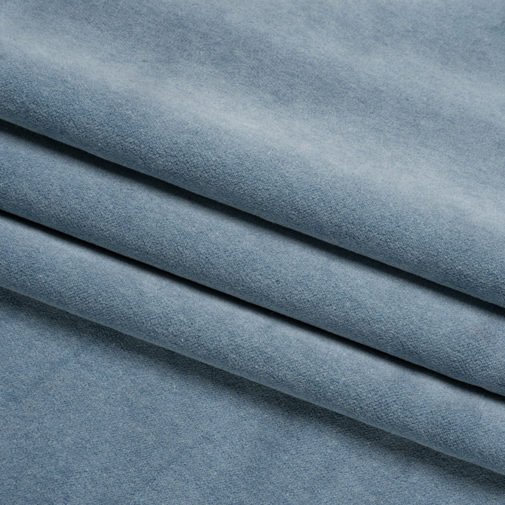 Cotton and Polyester Upholstery Velvet - Denim - Banton Collection