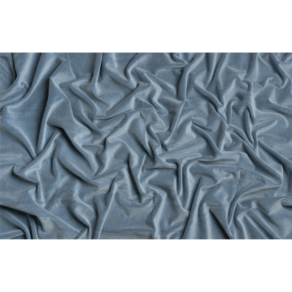 Cotton and Polyester Upholstery Velvet - Denim - Banton Collection