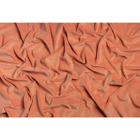 Cotton and Polyester Upholstery Velvet - Tangerine - Banton Collection