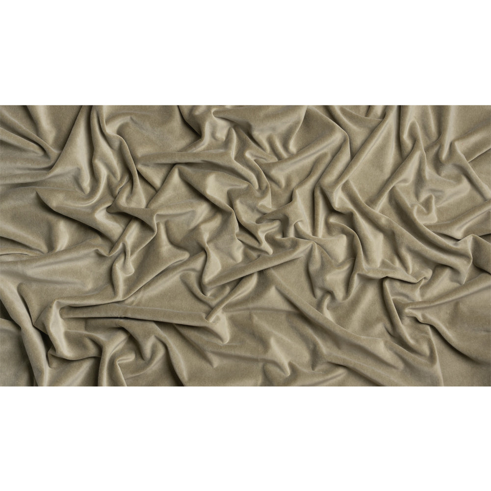 Cotton and Polyester Upholstery Velvet - Taupe - Banton Collection