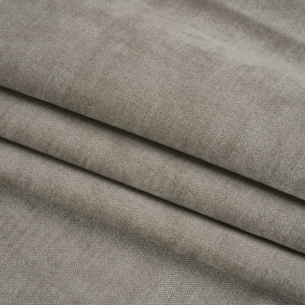 Upholstery Chenille with Latex Backing - Chrome - Tonnet Collection