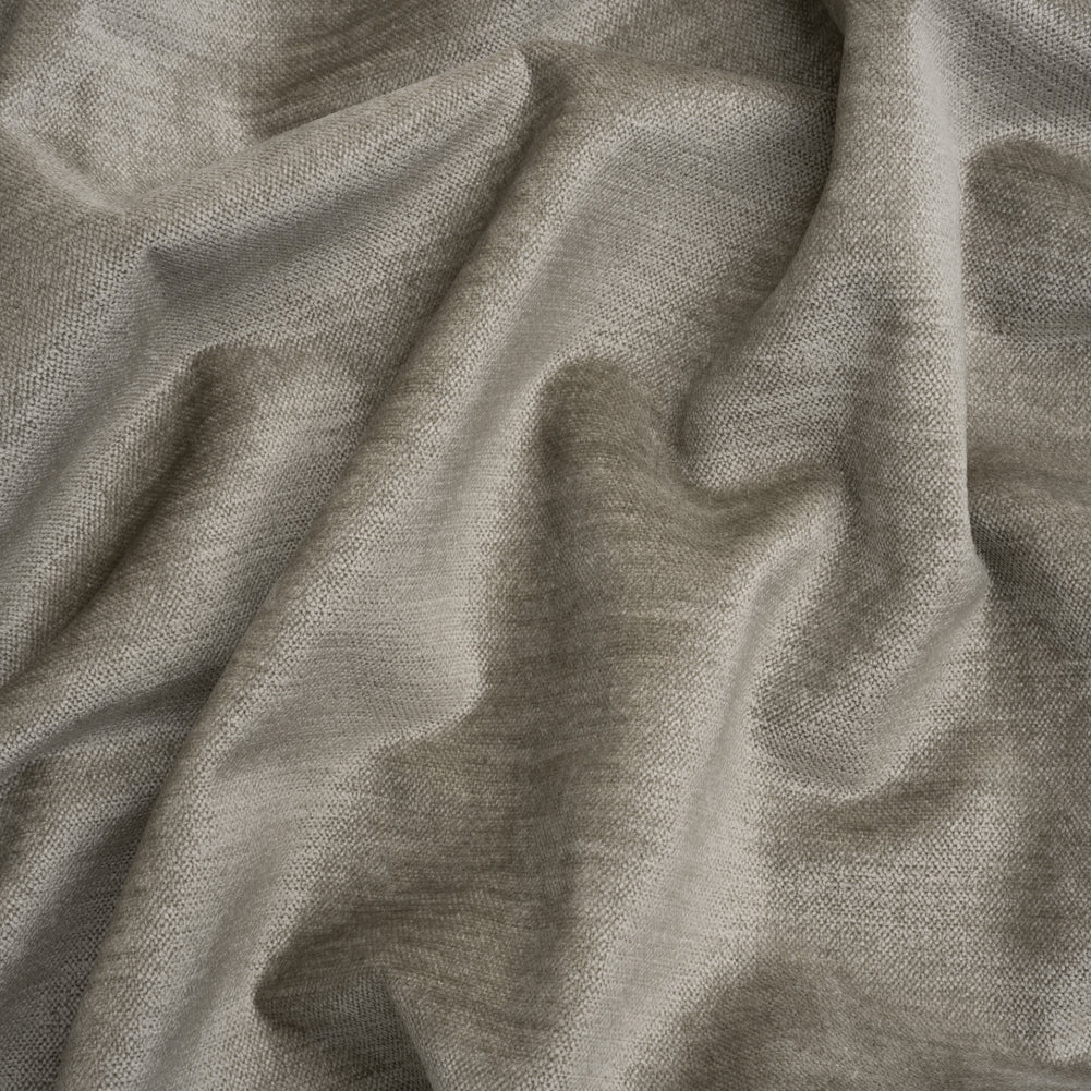 Upholstery Chenille with Latex Backing - Chrome - Tonnet Collection