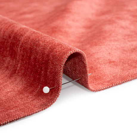 Upholstery Chenille with Latex Backing - Coral - Tonnet Collection