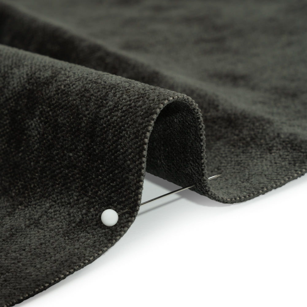 Upholstery Chenille with Latex Backing - Gunmetal - Tonnet Collection