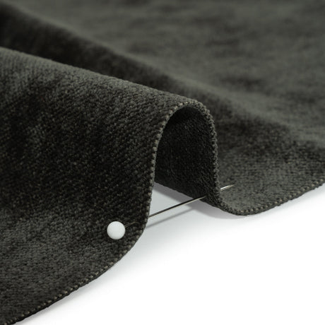 Upholstery Chenille with Latex Backing - Gunmetal - Tonnet Collection