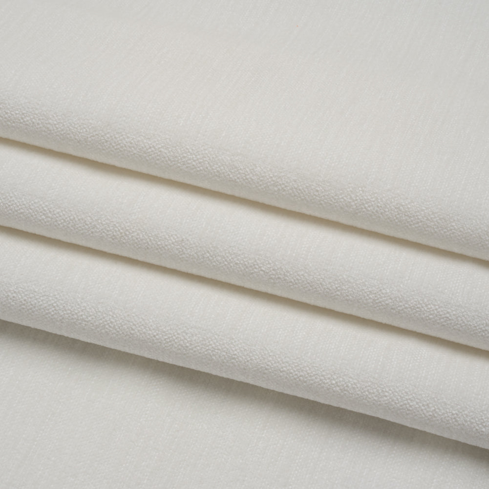 Upholstery Chenille with Latex Backing - Snow - Tonnet Collection