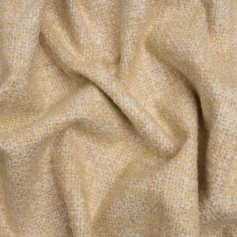 Tweed Upholstery Boucle with Latex Backing - Buttercream - Algrove Collection