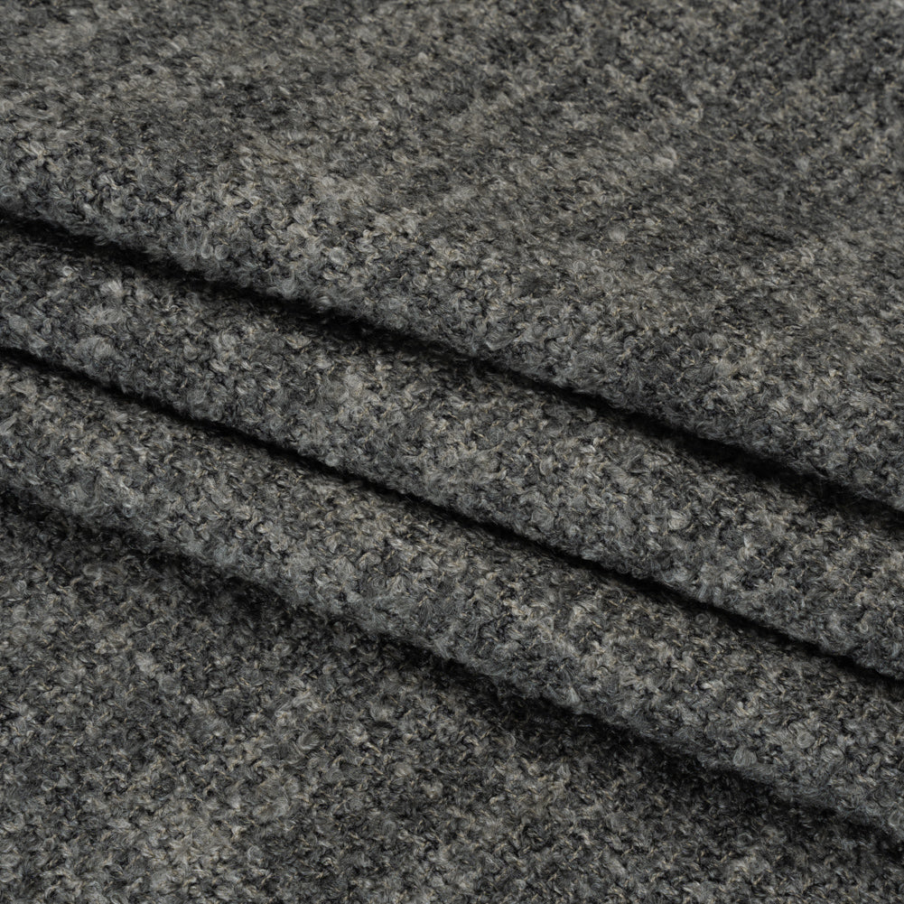 Tweed Upholstery Boucle with Latex Backing - Graphite - Algrove Collection