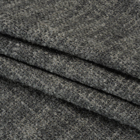 Tweed Upholstery Boucle with Latex Backing - Graphite - Algrove Collection