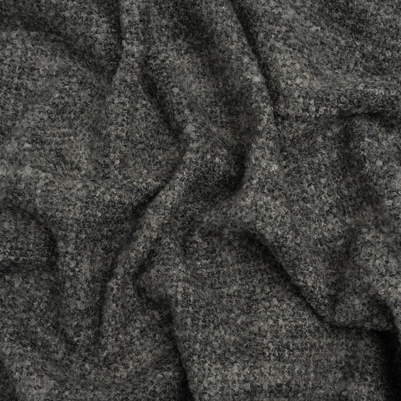 Tweed Upholstery Boucle with Latex Backing - Graphite - Algrove Collection
