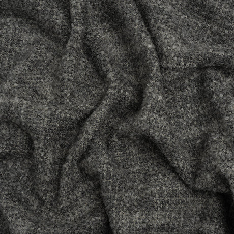 Tweed Upholstery Boucle with Latex Backing - Graphite - Algrove Collection