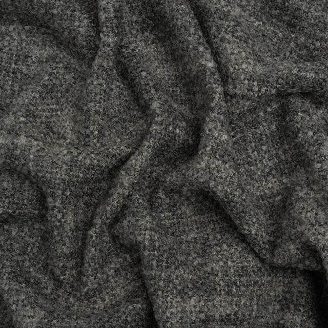 Tweed Upholstery Boucle with Latex Backing - Graphite - Algrove Collection