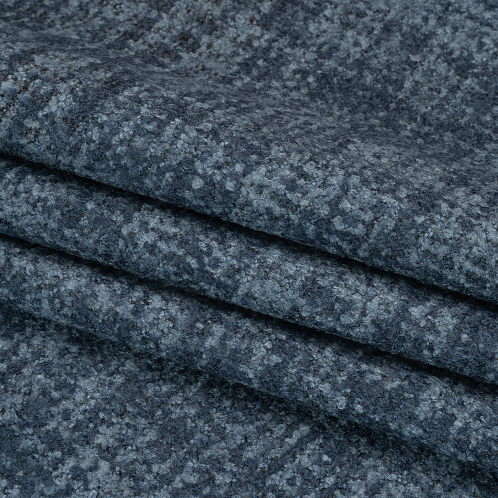 Tweed Upholstery Boucle with Latex Backing - Indigo - Algrove Collection