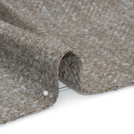 Tweed Upholstery Boucle with Latex Backing - Nickel - Algrove Collection