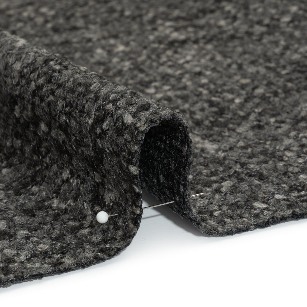 Tweed Upholstery Boucle with Latex Backing - Onyx - Algrove Collection