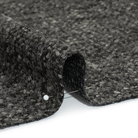 Tweed Upholstery Boucle with Latex Backing - Onyx - Algrove Collection