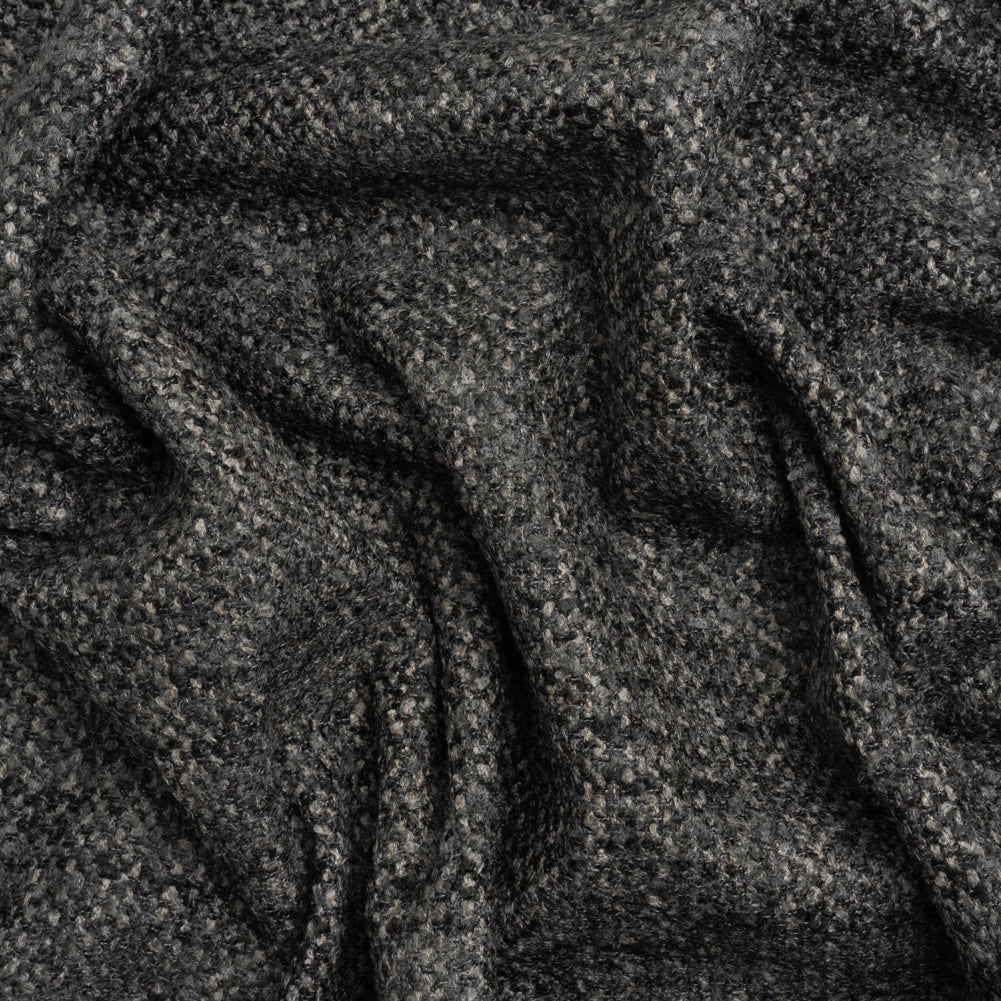 Tweed Upholstery Boucle with Latex Backing - Onyx - Algrove Collection