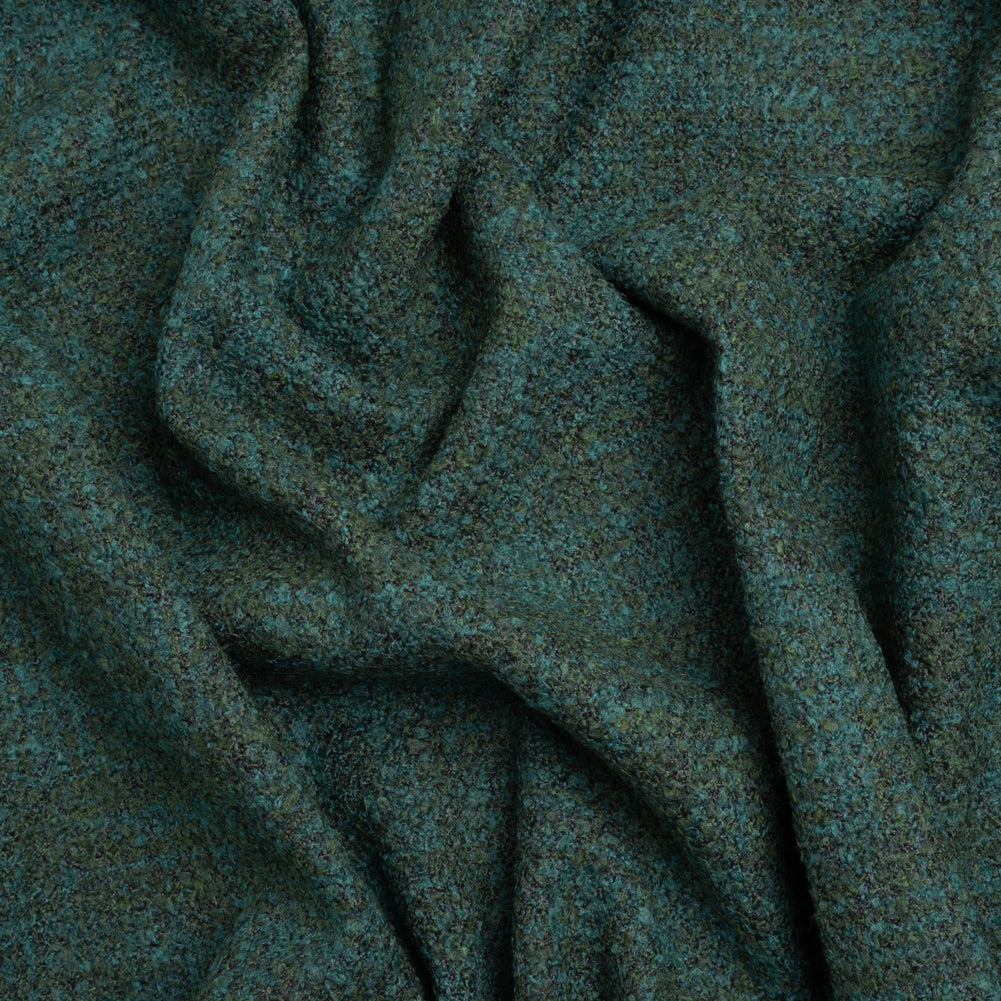Tweed Upholstery Boucle with Latex Backing - Peacock - Algrove Collection