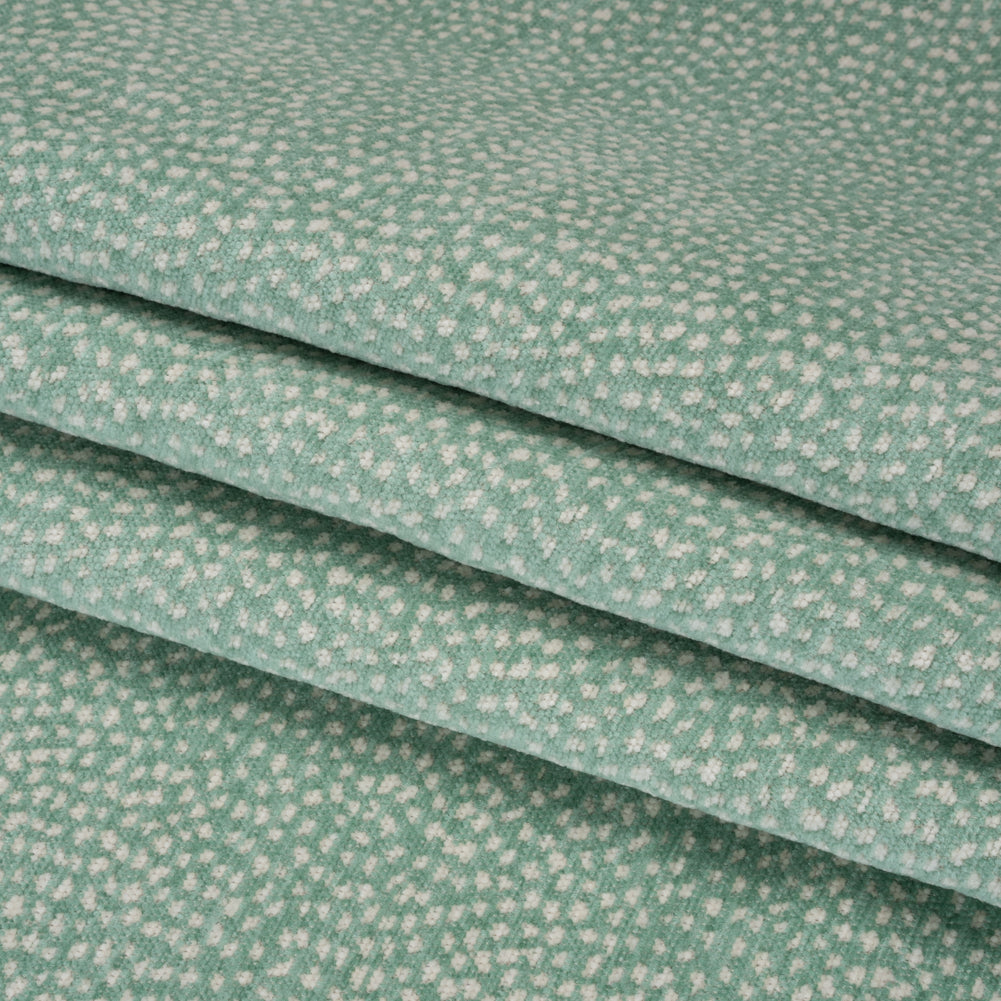 Upholstery Chenille - Aqua Spotted - Remus Collection
