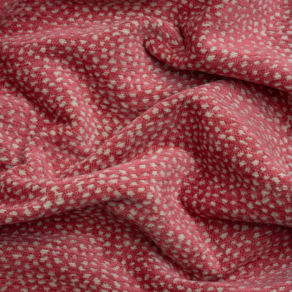 Upholstery Chenille - Bubblegum Spotted - Remus Collection