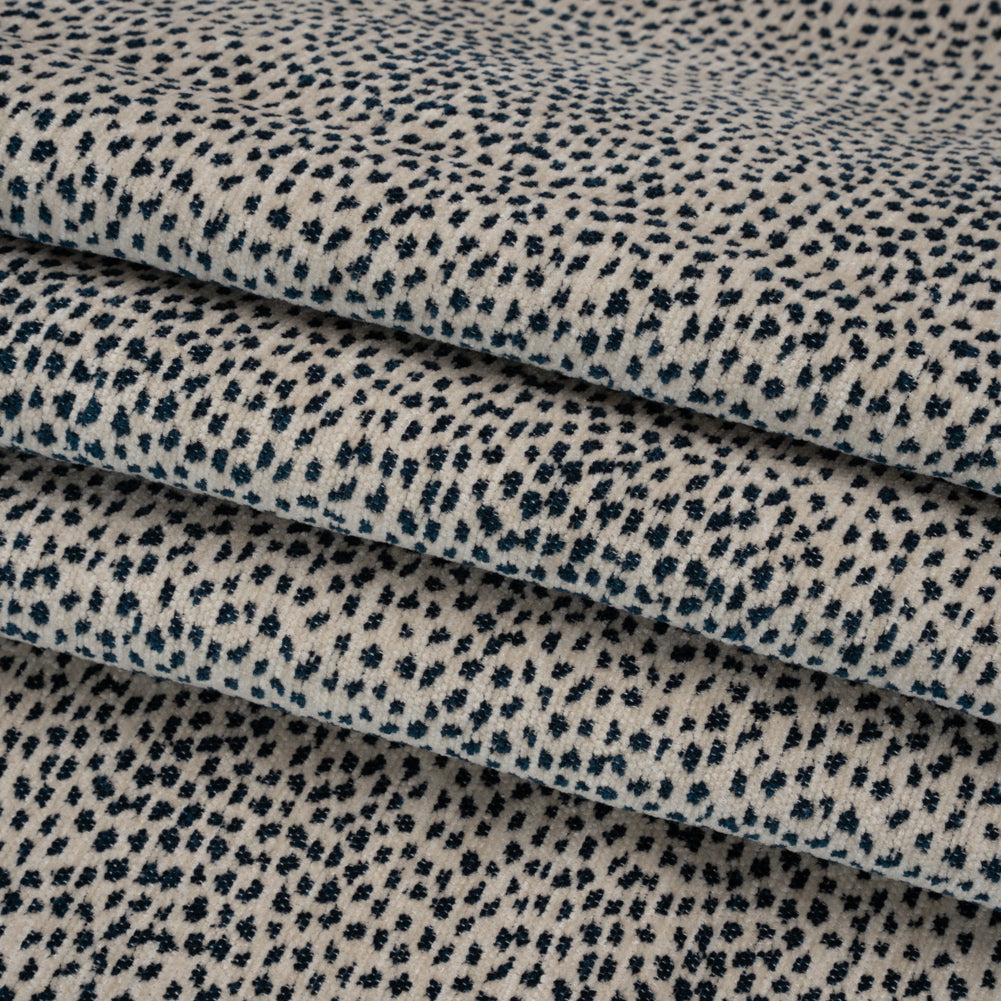 Upholstery Chenille - Indigo Spotted - Remus Collection