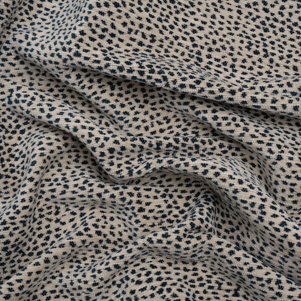 Upholstery Chenille - Indigo Spotted - Remus Collection