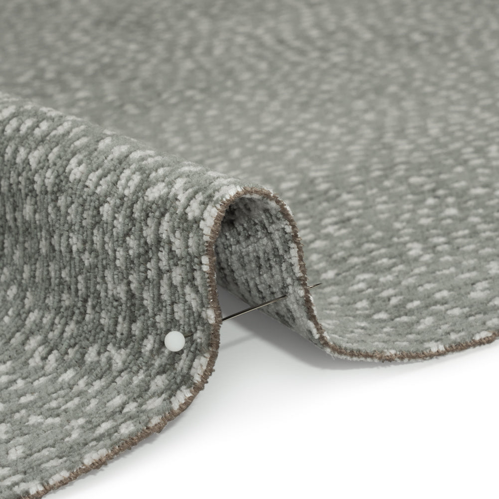 Upholstery Chenille - Platinum Spotted - Remus Collection