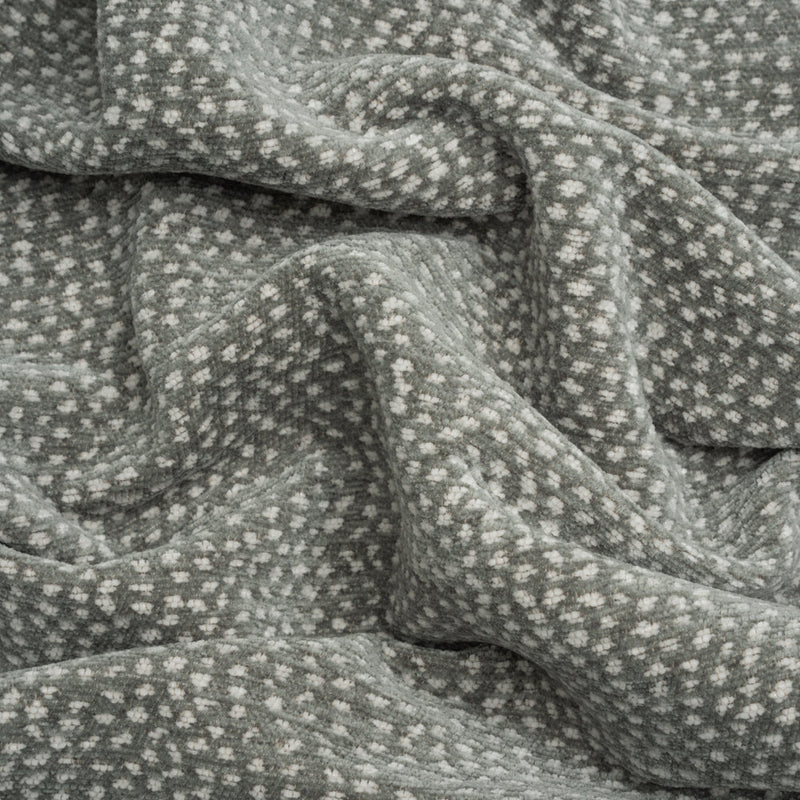 Upholstery Chenille - Platinum Spotted - Remus Collection