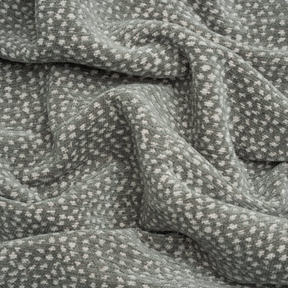 Upholstery Chenille - Platinum Spotted - Remus Collection
