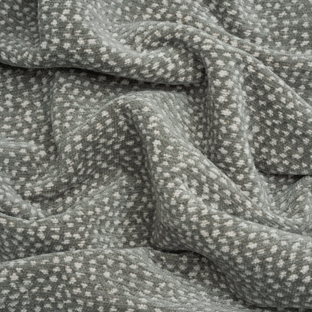 Upholstery Chenille - Platinum Spotted - Remus Collection