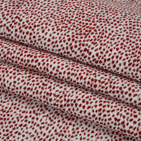 Upholstery Chenille - Ruby Spotted - Remus Collection