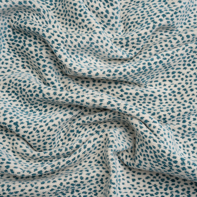 Upholstery Chenille - Teal Spotted - Remus Collection