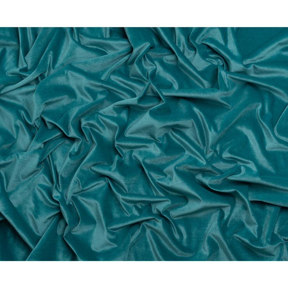 Low Pile Upholstery Velvet - Peacock - Somerset Collection