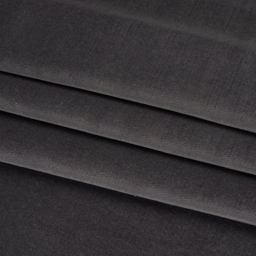 Low Pile Upholstery Velvet - Pewter - Somerset Collection