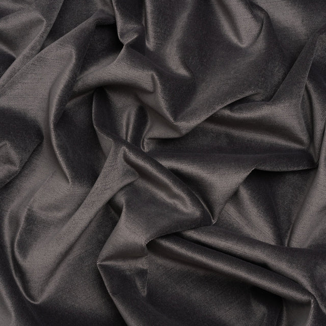 Low Pile Upholstery Velvet - Pewter - Somerset Collection