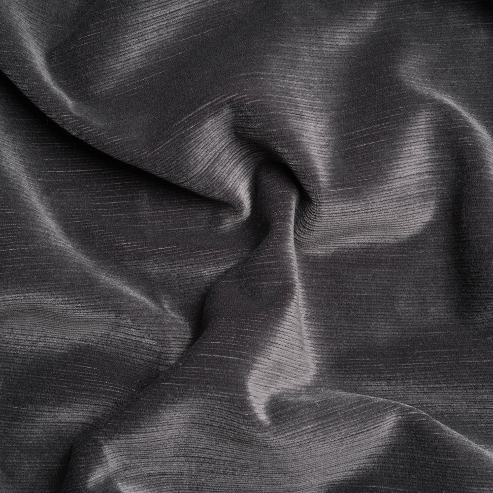Plush Upholstery Corduroy - Pewter - Emerson Collection