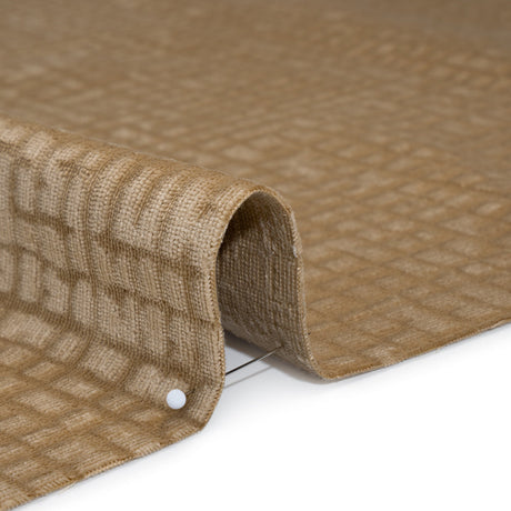 Polyester Upholstery Chenille - Fawn Grid Texture - Carolina Collection