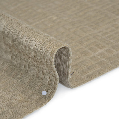 Polyester Upholstery Chenille - Fog Grid Texture - Carolina Collection