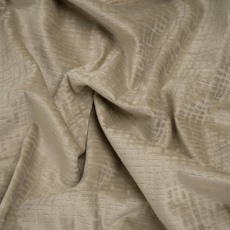 Polyester Upholstery Chenille - Fog Grid Texture - Carolina Collection