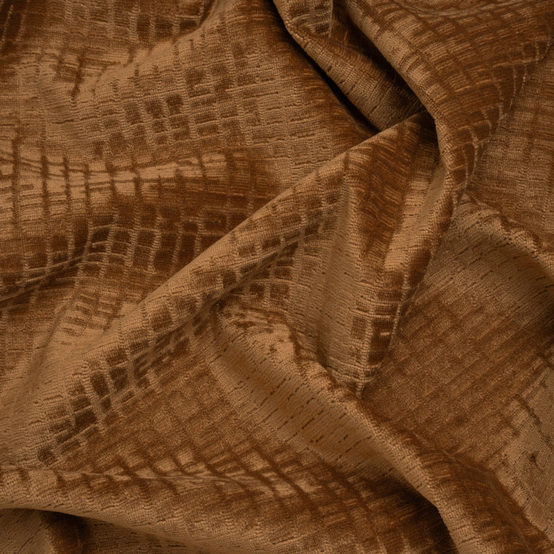 Polyester Upholstery Chenille - Ginger Grid Texture - Carolina Collection