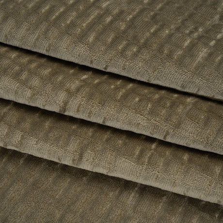 Polyester Upholstery Chenille - Pewter Grid Texture - Carolina Collection