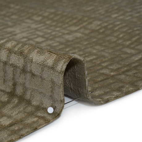Polyester Upholstery Chenille - Pewter Grid Texture - Carolina Collection
