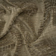 Polyester Upholstery Chenille - Pewter Grid Texture - Carolina Collection