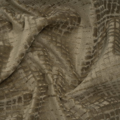 Polyester Upholstery Chenille - Pewter Grid Texture - Carolina Collection