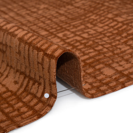 Polyester Upholstery Chenille - Spice Grid Texture - Carolina Collection
