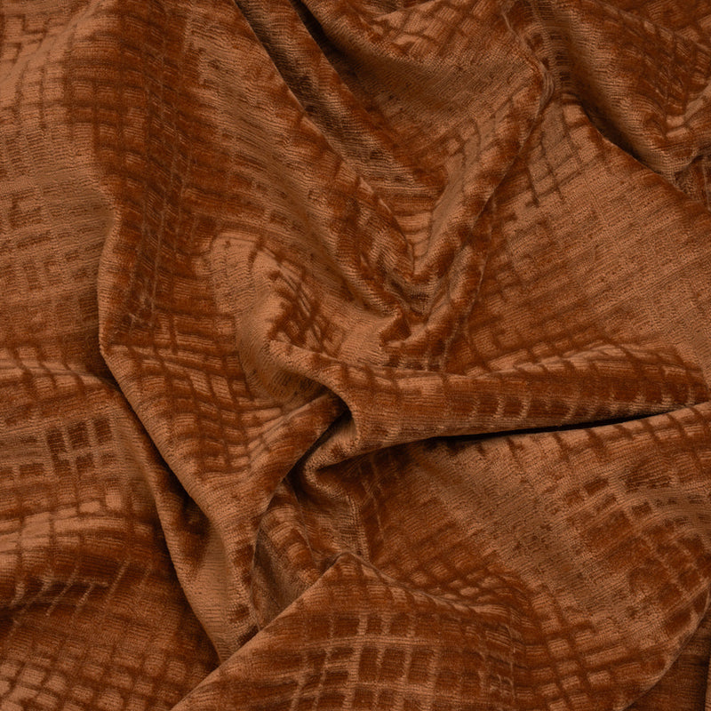 Polyester Upholstery Chenille - Spice Grid Texture - Carolina Collection