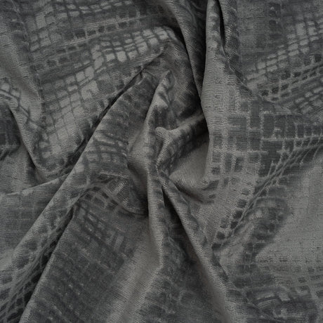 Polyester Upholstery Chenille - Steel Grid Texture - Carolina Collection