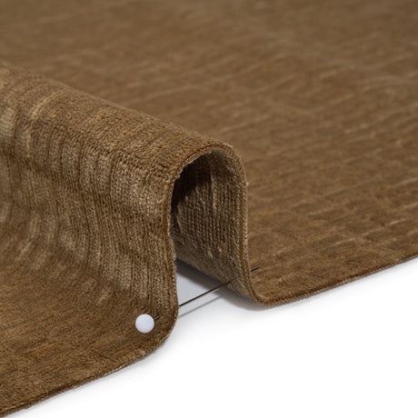 Polyester Upholstery Chenille - Toffee Grid Texture - Carolina Collection