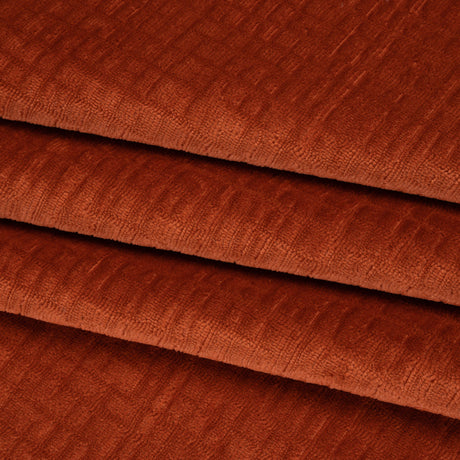 Polyester Upholstery Chenille - Winter Coral Grid Texture - Carolina Collection